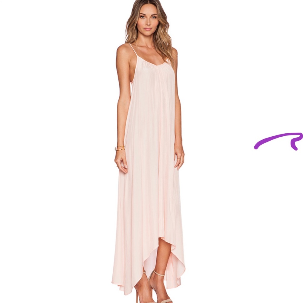 EUC Pink Stitch Resort Maxi